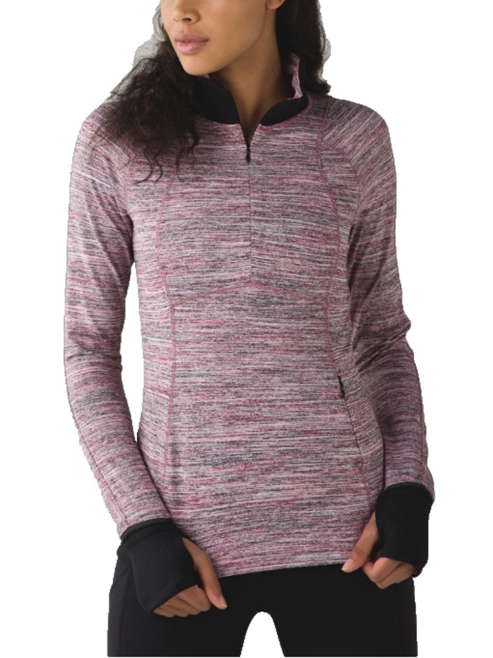 lululemon athletica Pink Space-Dye Quarter-Zip Pullover